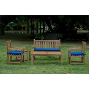 Anderson Teak Classic 2-Seater Bench with Dining Armchair and Rect. Coffee Table and Side Table