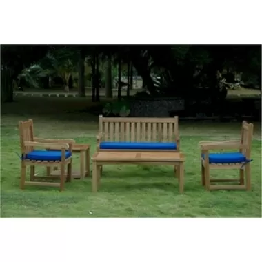 Anderson Teak Classic 2-Seater Bench with Dining Armchair and Rect. Coffee Table and Side Table