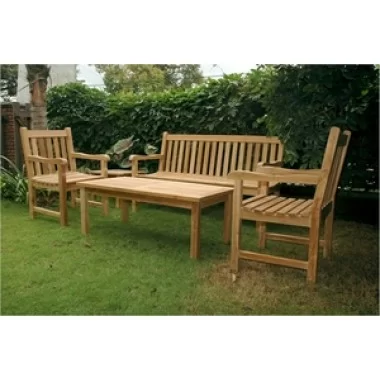 Anderson Teak Classic Bench with Classic Dining Armchair and Rect. Coffee Table and Side Table-1