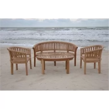 Anderson Teak Curve 4-Piece Conversation Set