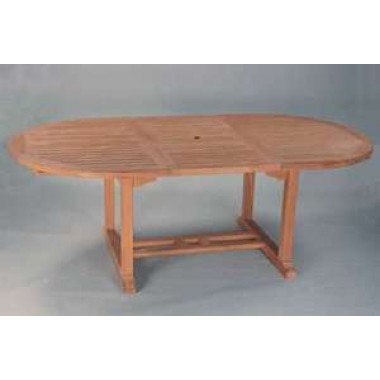 Anderson Teak Bahama 117-inch Oval Extension Table w/ Double Extensions