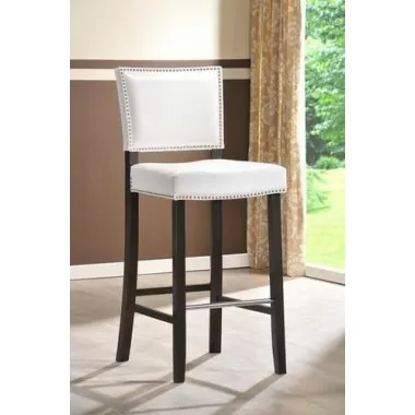Baxton Studio Aries Modern Barstool with Nailhead Trim - Set of 2