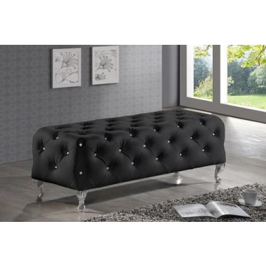 Baxton Studio Stella Crystal Tufted Modern Bench