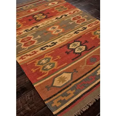 Jaipur Bedouin Thebes Flat-Weave Deep Rust Rug