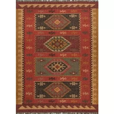 Jaipur Bedouin Amman Flat-Weave Red Rug