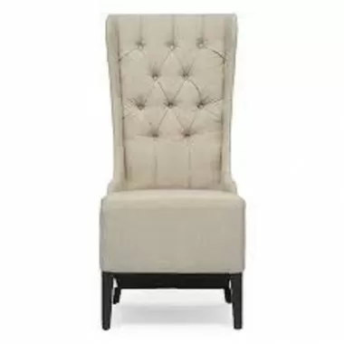 Baxton Studio Vincent Beige Linen Modern Accent Chair
