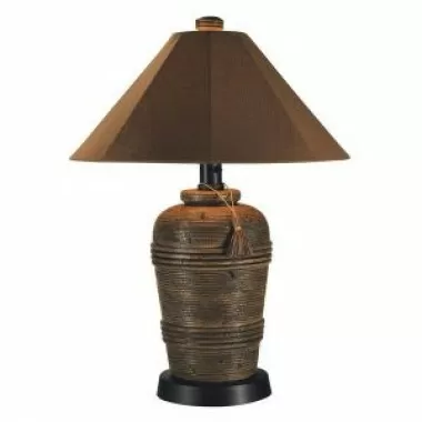 Patio Concepts Canyon 34.5 " Outdoor Table Lamp with Nutmeg Sunbrella Shade