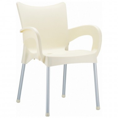 Compamia Romeo Resin Dining Arm Chair Beige - Set of 4