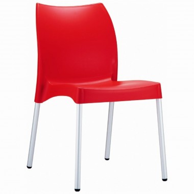 Compamia Vita Resin Outdoor Dining Chair Red - Set of 2