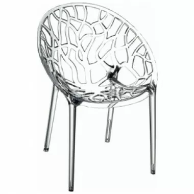 Compamia Crystal Polycarbonate Modern Dining Chair Transparent - Set of 2