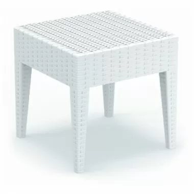 Compamia Miami Square Resin Side Table White