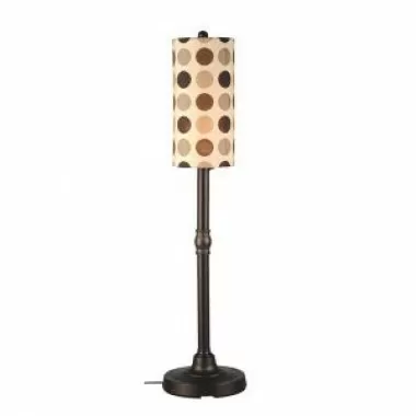 Patio Concepts Coronado 58"/70" Floor Lamp with 2"/3" Bronze Body and Mojito Coffee Bean Sunbrella Shade Fabric