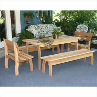 Creekvine Designs 70 x 32 Cedar Gathering Dining Set