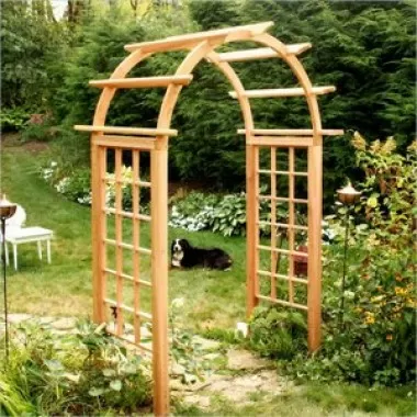 Creekvine Designs Cedar Arched Arbor - 42-Inch Opening