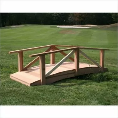 Creekvine Designs 6-Ft Cedar Pearl River Garden Bridge