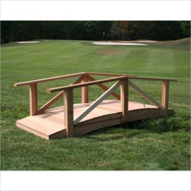 Creekvine Designs 8-Ft Cedar Pearl River Garden Bridge