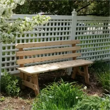 Creekvine Designs Cedar 4-Ft Backed Bench