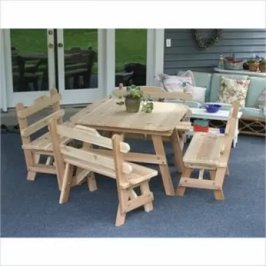 Creekvine Designs Cedar Four Square Dining Set