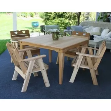 Creekvine Designs Cedar Country Hearts Dining Set