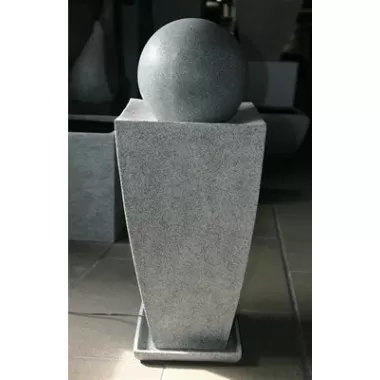 Screen Gems Long Square Planter with Ball Fountain