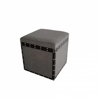 Screen Gems Mandalay Square Tweed Storage Stool