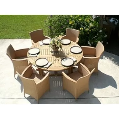 Royal Teak 5'/6' Drop Leaf Table - Round