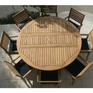 Royal Teak 6' Drop Leaf Table - Round