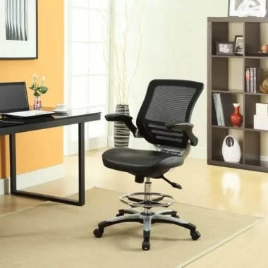 Modway Edge Drafting Chair in Black