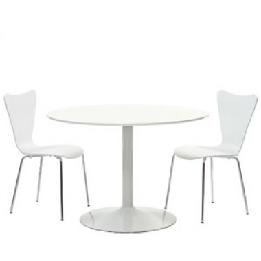 Modway Revolve 3 Piece Dining Set in White