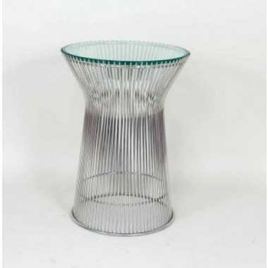 Stilnovo Mid Century Side Table with Tempered Glass Top