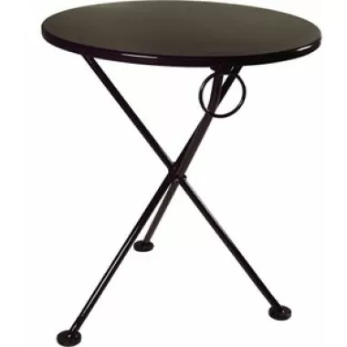 French Café Bistro 3-leg Folding Bistro Table - Black