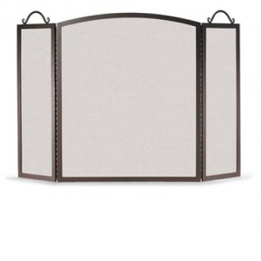 Fireside America Napa Forge Traditional Arch 3 Panel Screen - Black