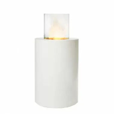 Fireside America Solo Concrete Round Pedestal With Glass Cylinder