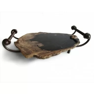 Stilnovo  Good Form Petrified Wood Serving Tray