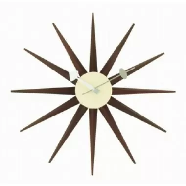 Stilnovo George Nelson Sunburst Clock - Walnut