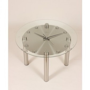 Stilnovo  Tisch Coffee Table Clock - Glass/Silver