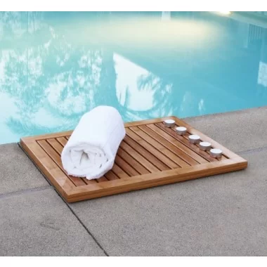 Oceanstar Bamboo Floor and Shower Mat - 3