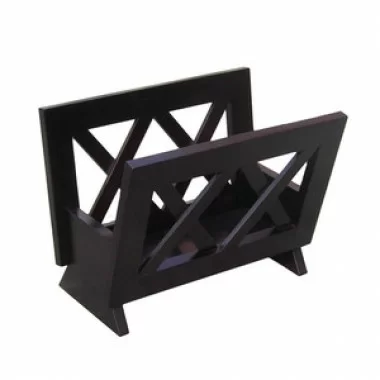Oceanstar Contemporary Mahogany Solid Wood Magazine Rack