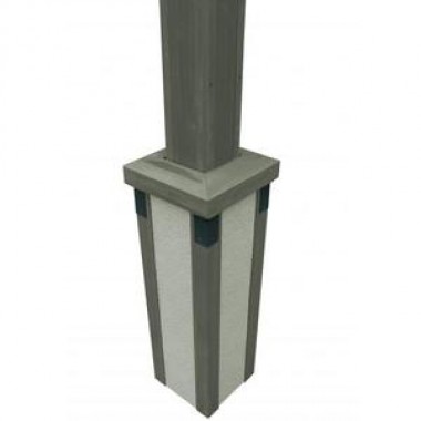 Outdoor Greatroom Company Grey Stucco Base - Set of Two - Angle