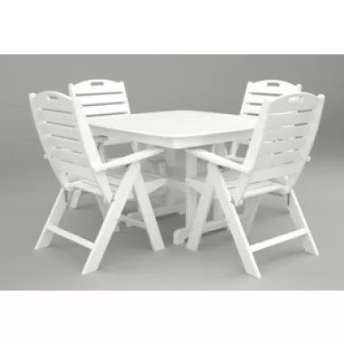 Poly-Wood Nautical 5-Pc. Dining Set in White