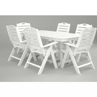 Poly-Wood Nautical 7-Pc. Dining Set in White