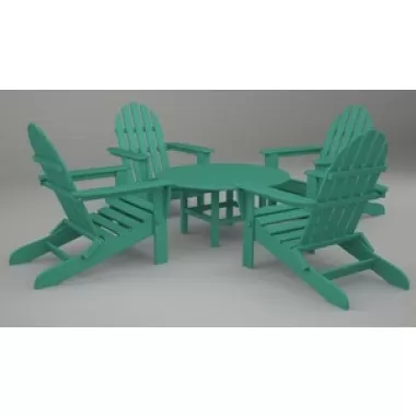 Poly-Wood Classic Adirondack 5 Piece Conversation Group