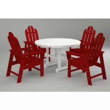 Poly-Wood Long Island 5-Pc. Dining Set in Sunset Red