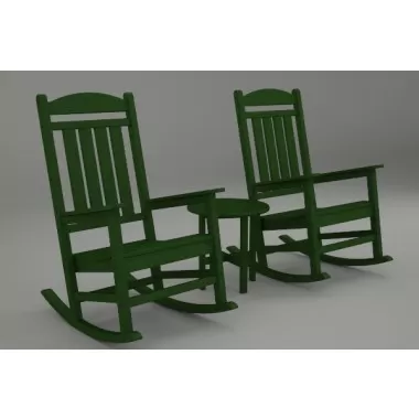 Poly-Wood Presidential 3-Pc. Rocker Set in Green