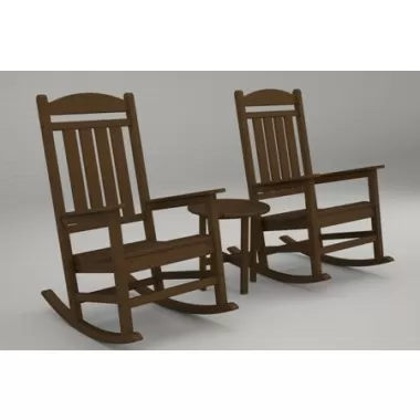 Poly-Wood Presidential 3-Pc. Rocker Set in Teak