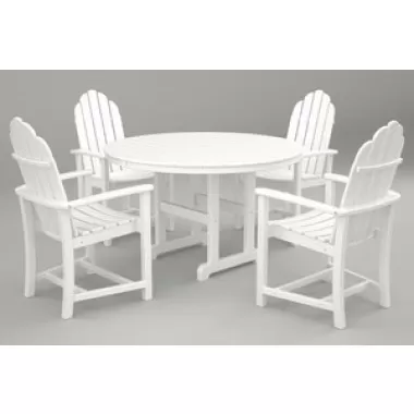 POLYWOOD¨ Adirondack Dining 5-Pc. Set in White
