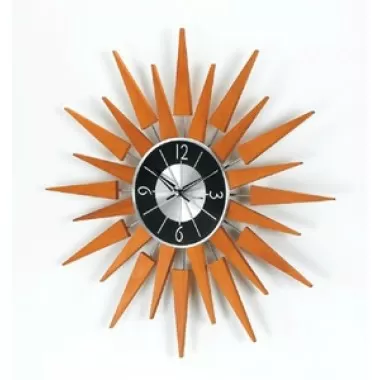 Stilnovo George Nelson Wooden Sunburst Clock