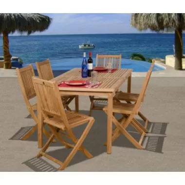 International Home Miami Amazonia Teak Prague 7-pc Teak Dining Set