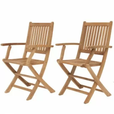 International Home Miami Amazonia Teak London Teak Folding Armchair