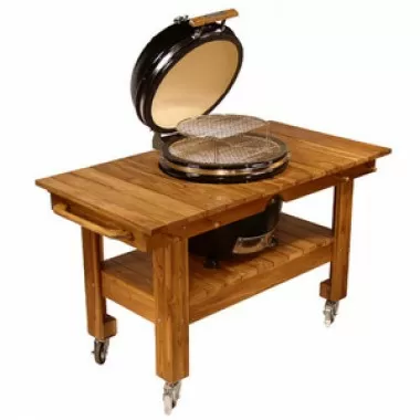 Fireside America Teak Cart with Wood Top
